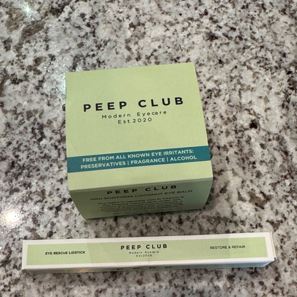 Peep club eye balm and lid stick